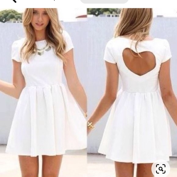 Sabo Skirt Heart Back Dress - White/cream - Picture 11 of 11